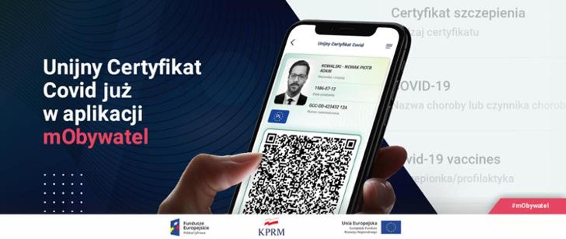 Unijny Certyfikat COVID już w aplikacji mObywatel!