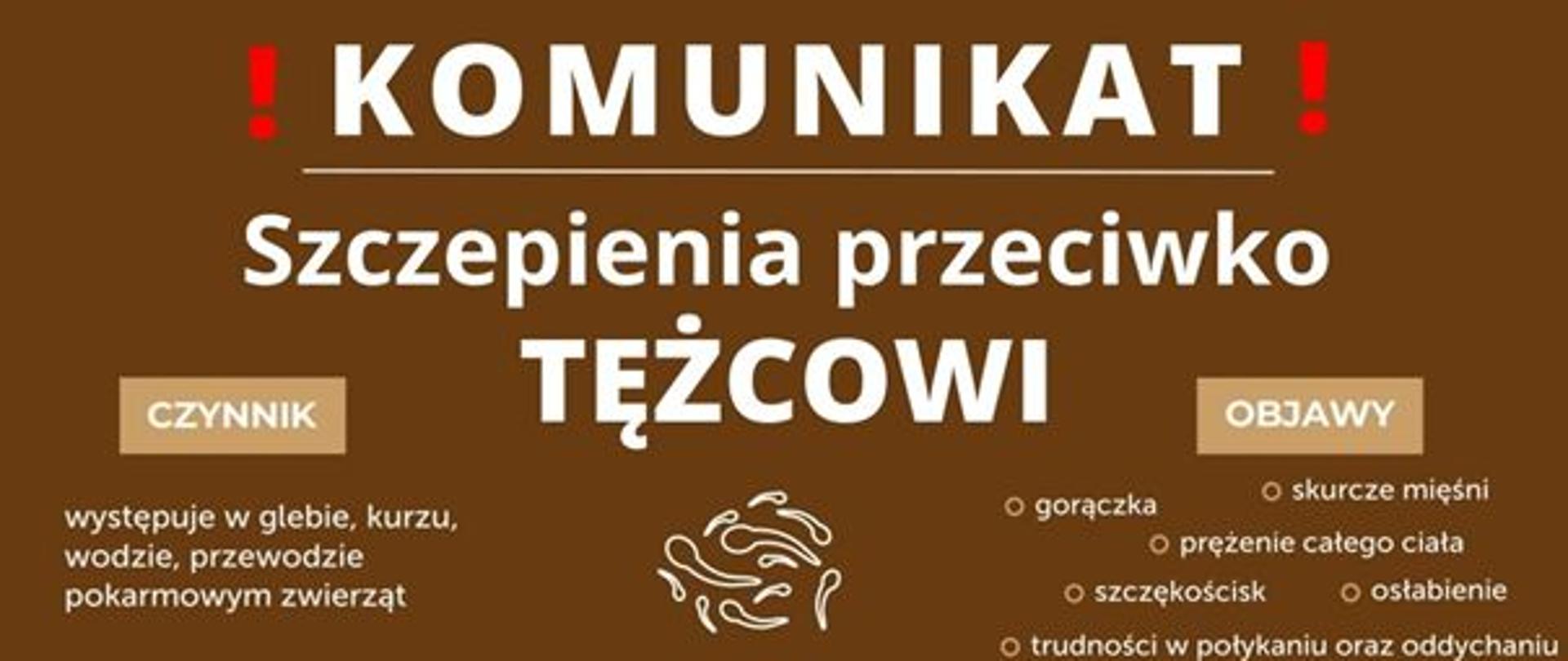 Informacja dotycząca możliwości szczepień przeciw tężcowi