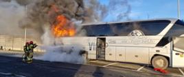 Pożar autobusu na S7