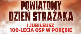 Plakat informujący Powiatowym Dniu Strażaka 2024