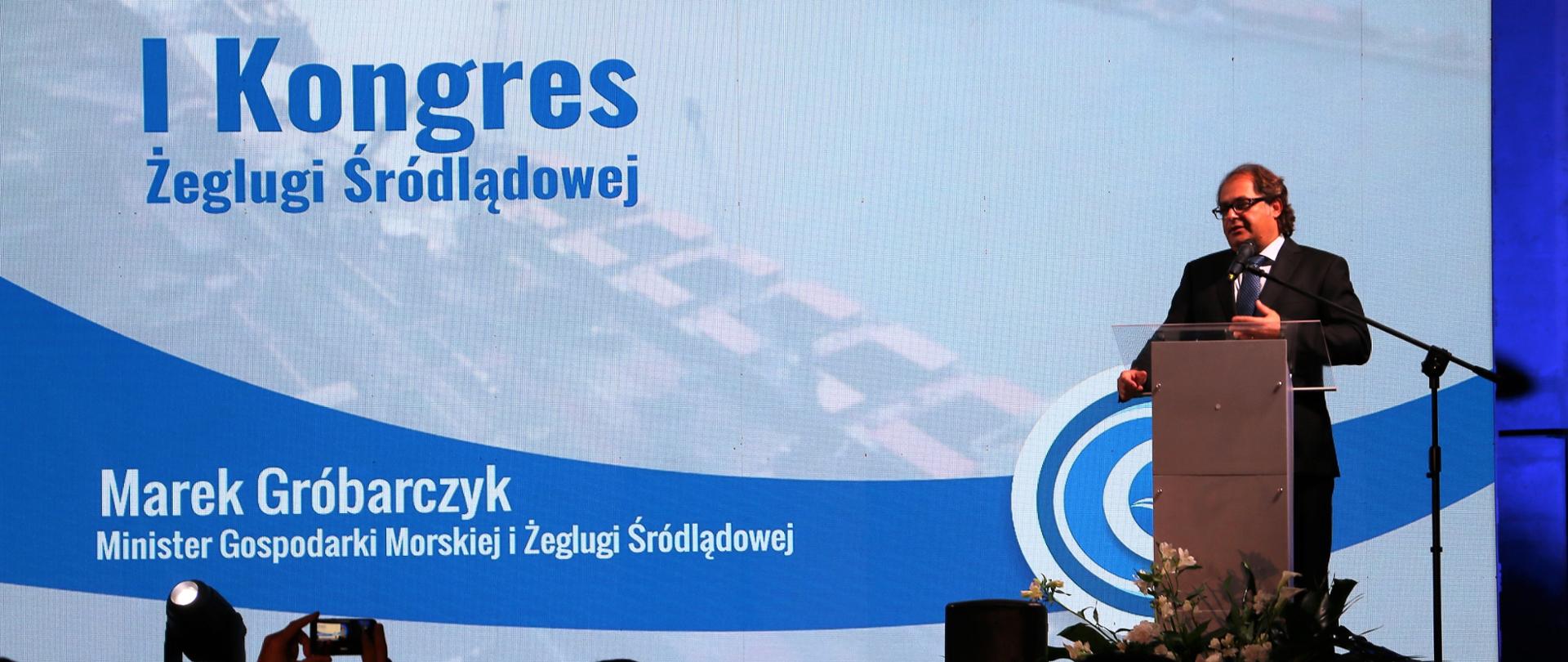 Marek Gróbarczyk przemawia podczas Kongresu