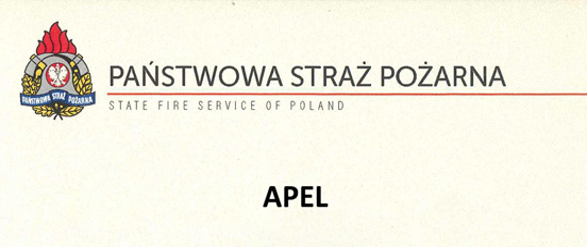 Zdjęcie przedstawia apel o oddawanie osocza przez ozdrowieńców podpisany przez Komendanta Głównego Państwowej Straży Pożarnej nadbrygadiera Andrzeja Bartkowiaka. W nagłówku widnieje napis Państwowa Straż Pożarna oraz po lewej stronie logo Państwowej Straży Pożarnej