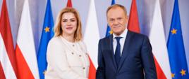 Meeting of Prime Minister Donald Tusk with the Prime Minister of Latvia, Evika Silina.