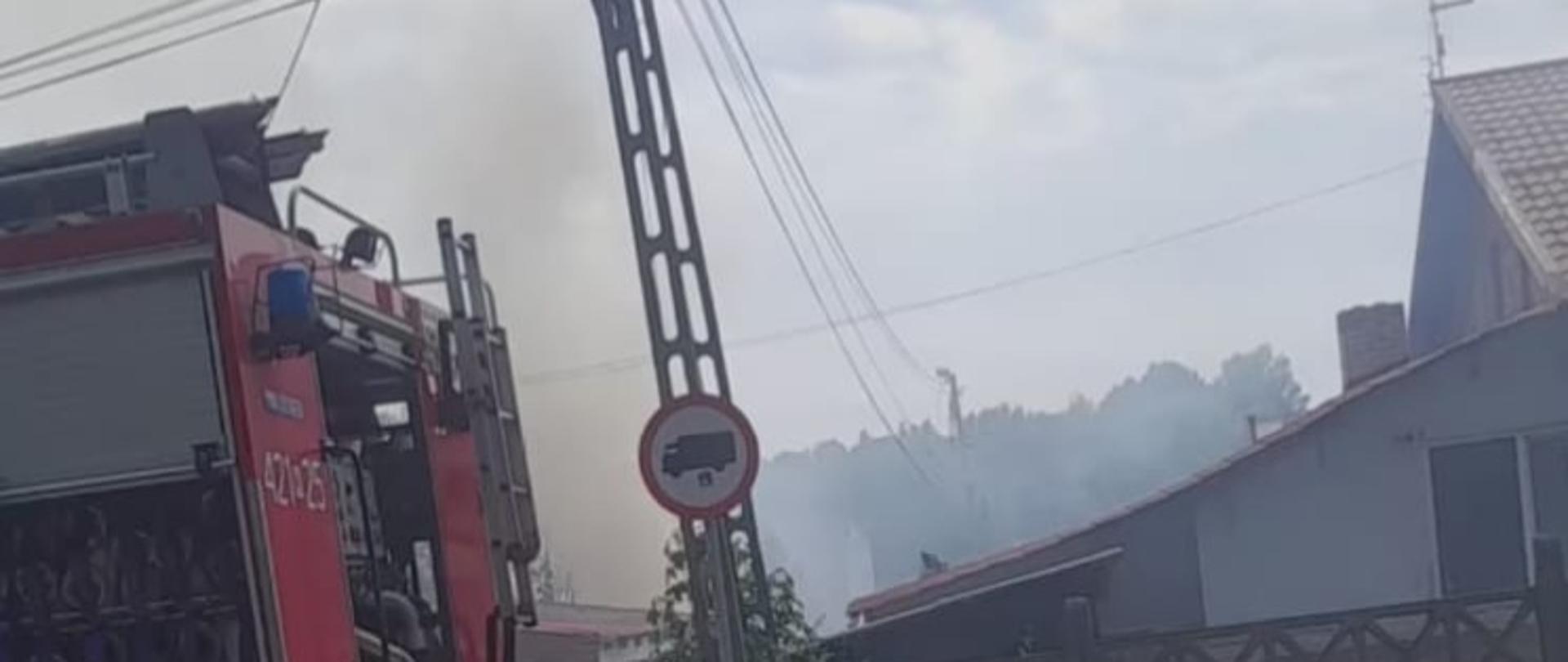 Pożar budynku gospodarczego