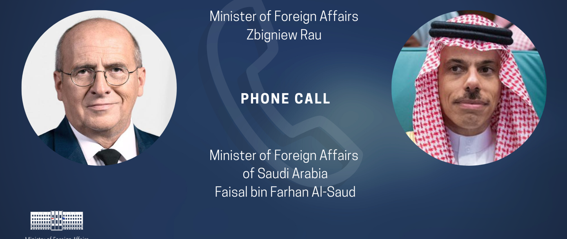 Phone call between chiefs of diplomacy of Poland and Saudi Arabia