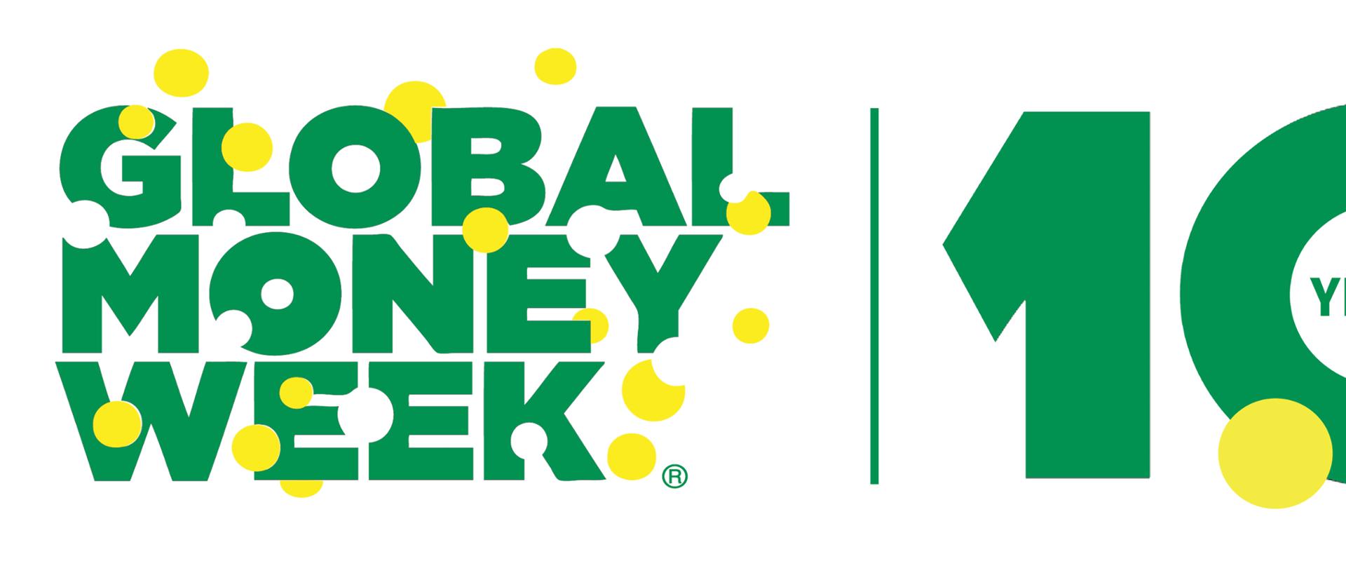Napis Global Money Week 10 years