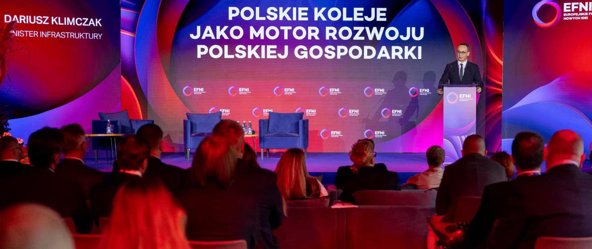 Z okazji jubileuszu 100-lecia Polskich Kolei Państwowych w ramach XV edycji Europejskiego Forum Nowych Idei (EFNI) odbył się panel dyskusyjny pn. „100 lat PKP. Kolej na biznes”, który otworzył minister infrastruktury Dariusz Klimczak. 