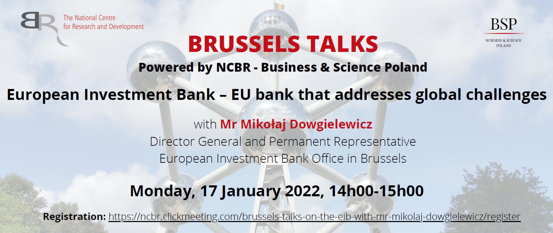 Webinar: „Brussels Talks – European Investment Bank – EU bank that addresses global challenges”