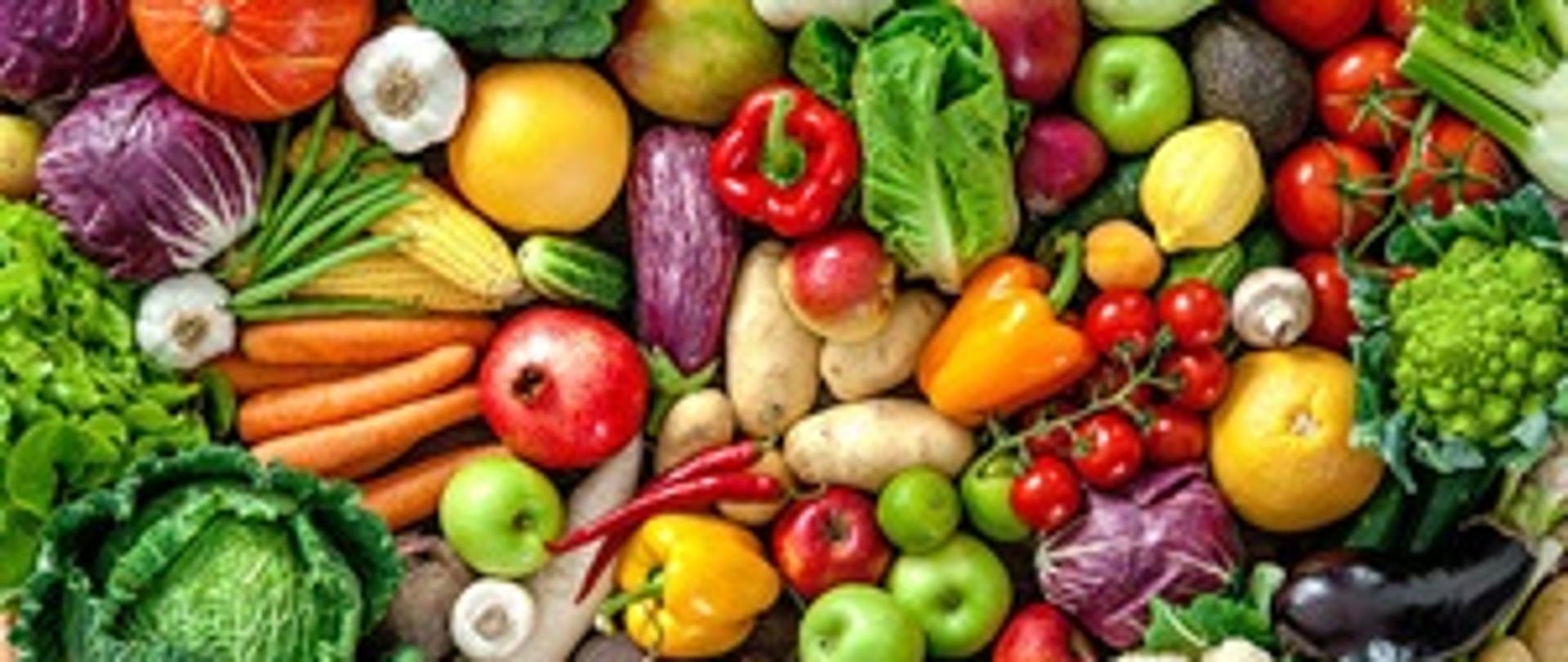kolorowe owoce i warzywa