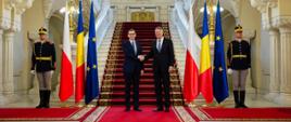 Premier Mateusz Morawiecki podczas polsko-rumuńskie konsultacji międzyrządowych w Bukareszcie.