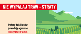 Grafika promująca kampanię "STOP POŻAROM TRAW"