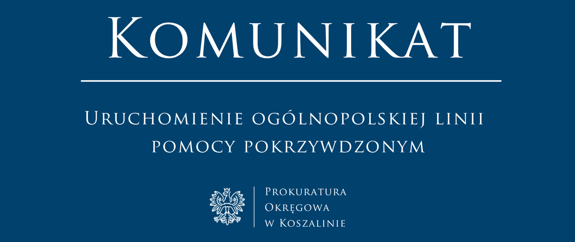 Uruchomienie ogólnopolskiej linii pomocy pokrzywdzonym