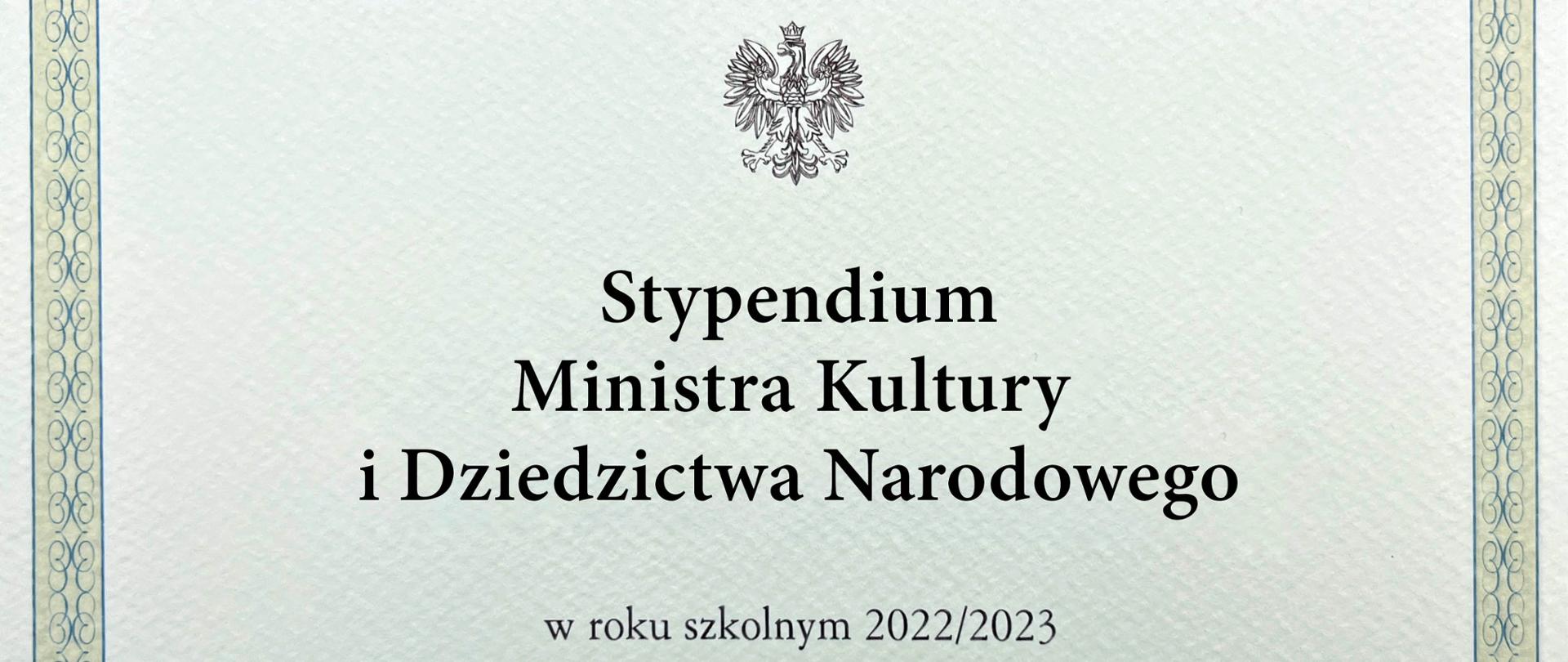 Stypendium Ministra Kultury i Dziedzictwa Narodowego