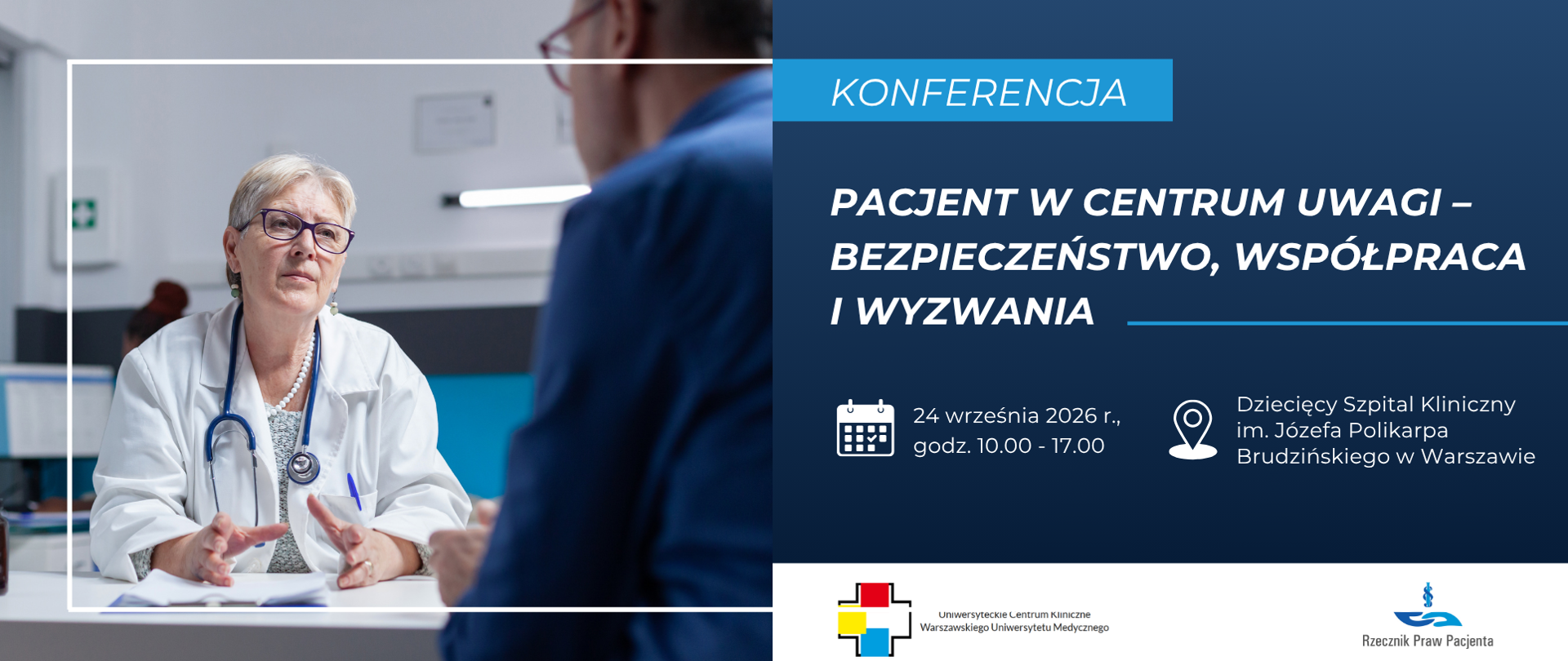 Zaproszenie na konferencję Pacjent w centrum uwagi 24.09.2026 r.
