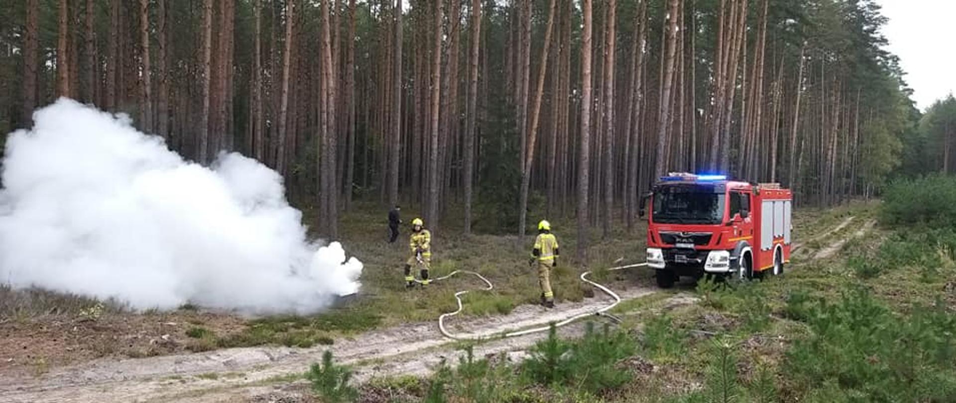 Strażacy podczas ćwiczeń