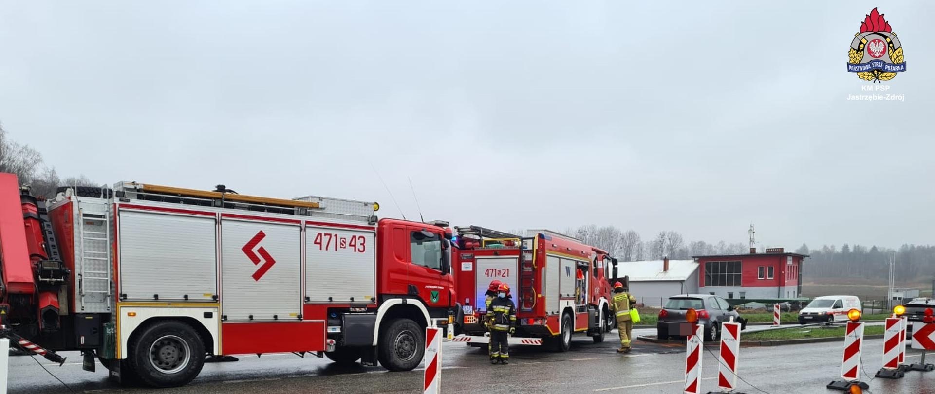 Kolizja drogowa przy ul. Pszczyńskiej w Jastrzębiu-Zdroju
