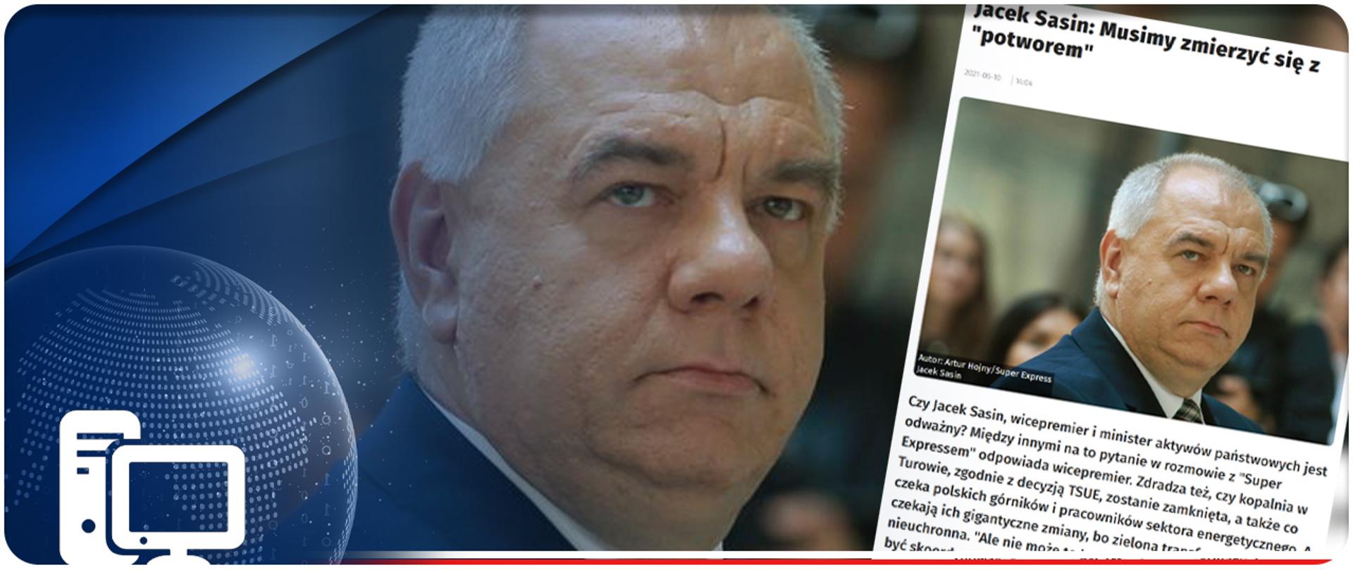 Wicepremier w Mediach. Zdjęcie i screen z gazety.