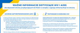 Ulotka dotyczące HIV/AIDS dla obywateli Ukrainy - PL