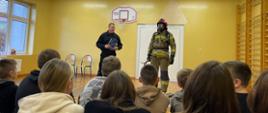 Wizyta strażaków z JRG nr 2 w Szkole Podstawowej w Dąbiu - Panorama