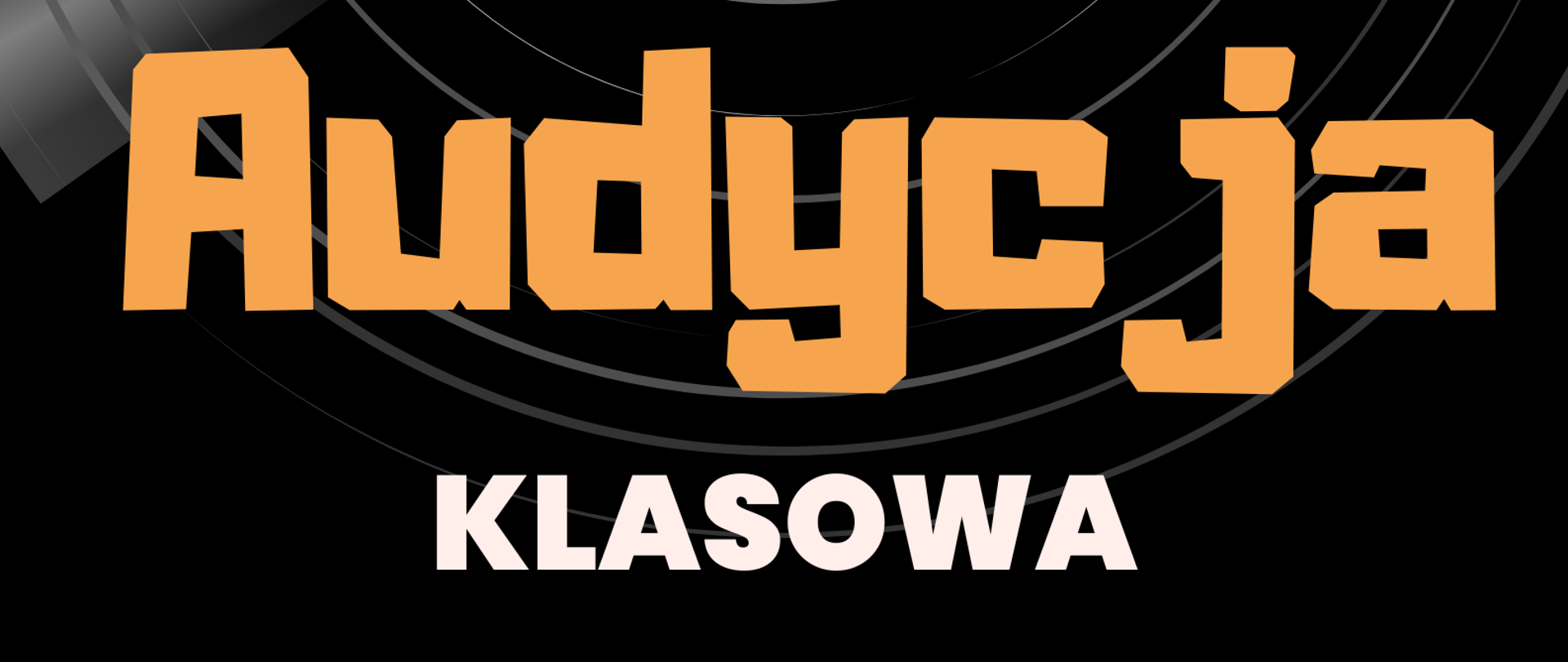 w centralnej części pomarańczowy puzon oraz klucz wiolinowy i nuta, całość na czarnym tle