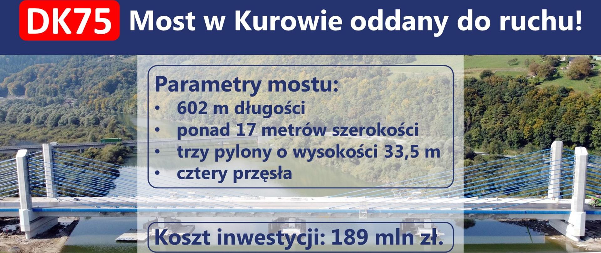 Można już korzystać z nowego mostu na Dunajcu w Kurowie