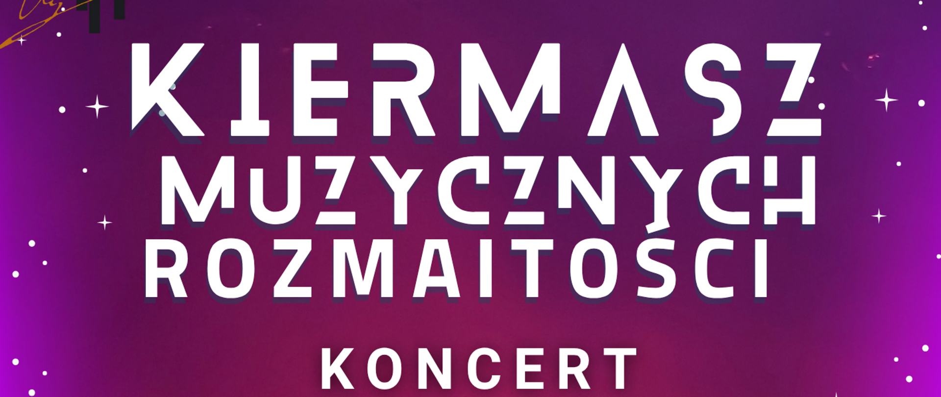 Plakat promuje wydarzenie muzyczne o nazwie „Kiermasz Muzycznych Rozmaitości”, organizowane przez Państwową Szkołę Muzyczną I i II stopnia im. Fryderyka Chopina w Nowym Targu. Na górze znajduje się tytuł wydarzenia dużymi, białymi literami na tle gradientowym – od fioletowego po różowy. Pod nim widnieje napis: „KONCERT w wykonaniu uczniów i pedagogów szkoły”. Na środku plakatu umieszczono trzy okrągłe zdjęcia: Kolorowe przedmioty plastyczne i drewniane symbole muzyczne. Zbliżenie na trąbki w czasie gry.
Ręce grające na klawiaturze fortepianu z otwartymi nutami. Na dole plakatu widnieją szczegóły wydarzenia: 12 czerwca 2025 r. Sala Koncertowa Godz. 18:00 Zakończone napisem: „Serdecznie zapraszamy!!!” Tło plakatu to scena koncertowa z cieniami instrumentów i mikrofonów.