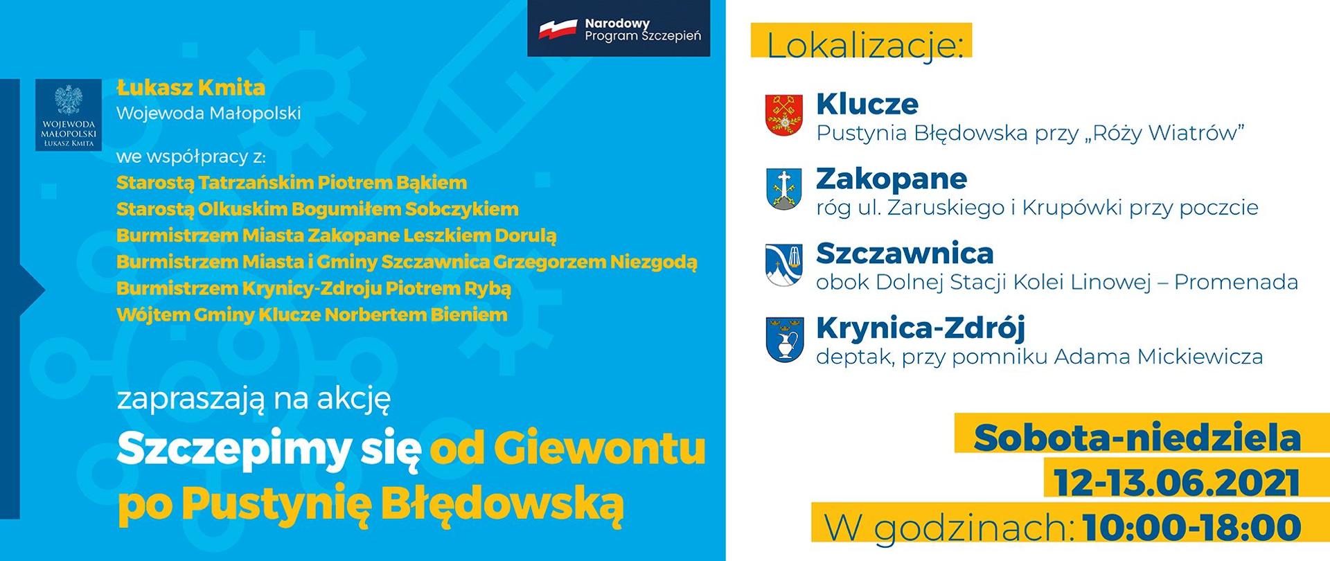 Szczepimy się od Giewontu po Pustynię Błędowską