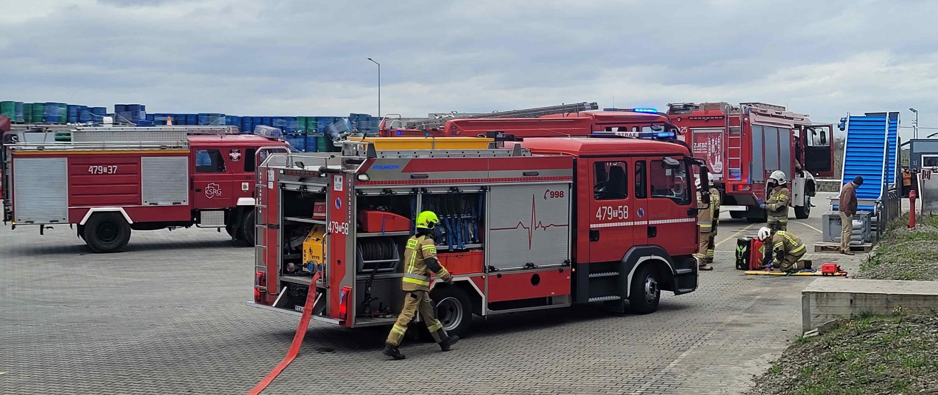 Ćwiczenia na obiekcie Zakładu Przetwórstwa Owoców Real w Bilczy 