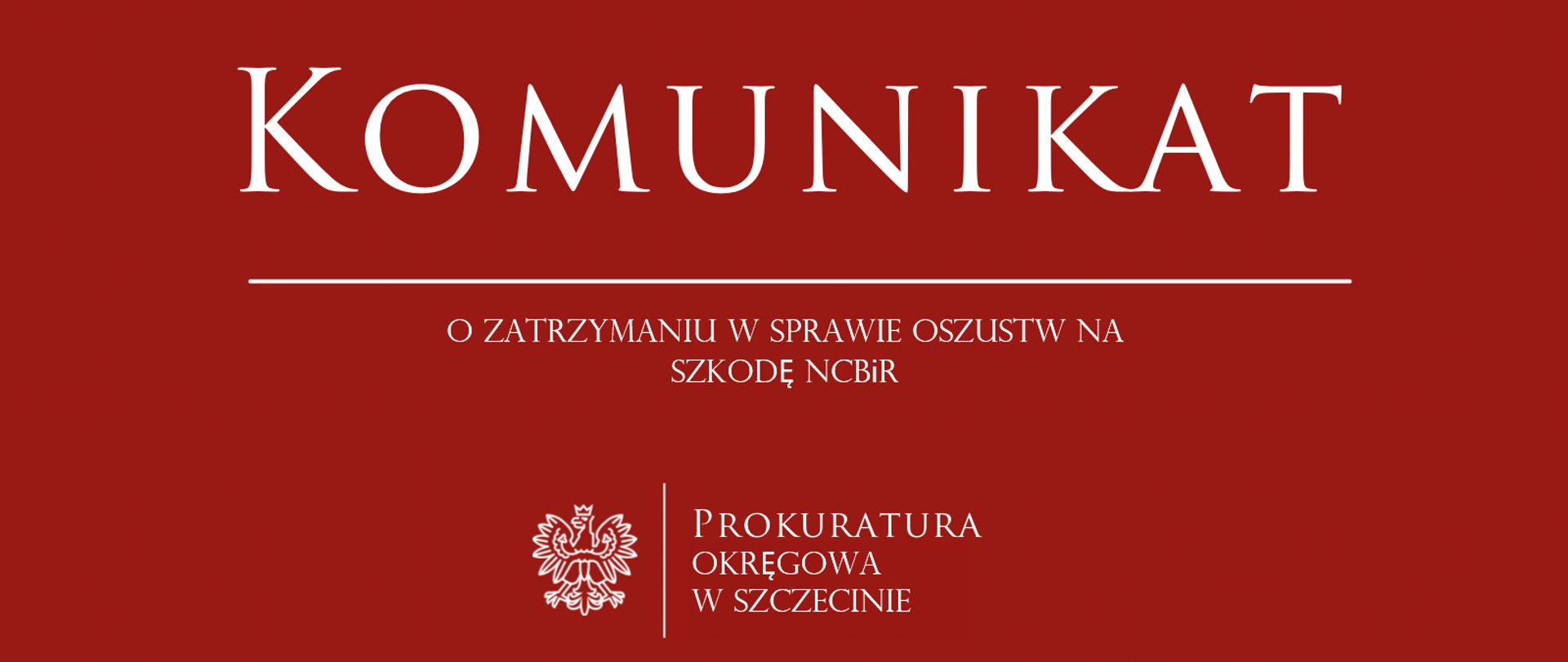 komunikat czerwony o zatrzymaniu