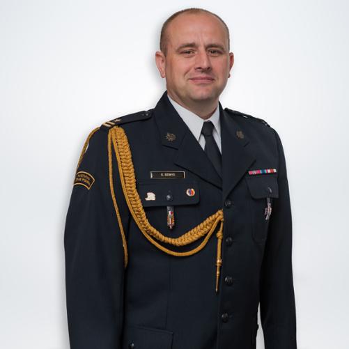 Komendant Powiatowy PSP w Ustrzykach Dolnych mł. bryg. mgr inż. Emil Szmyd