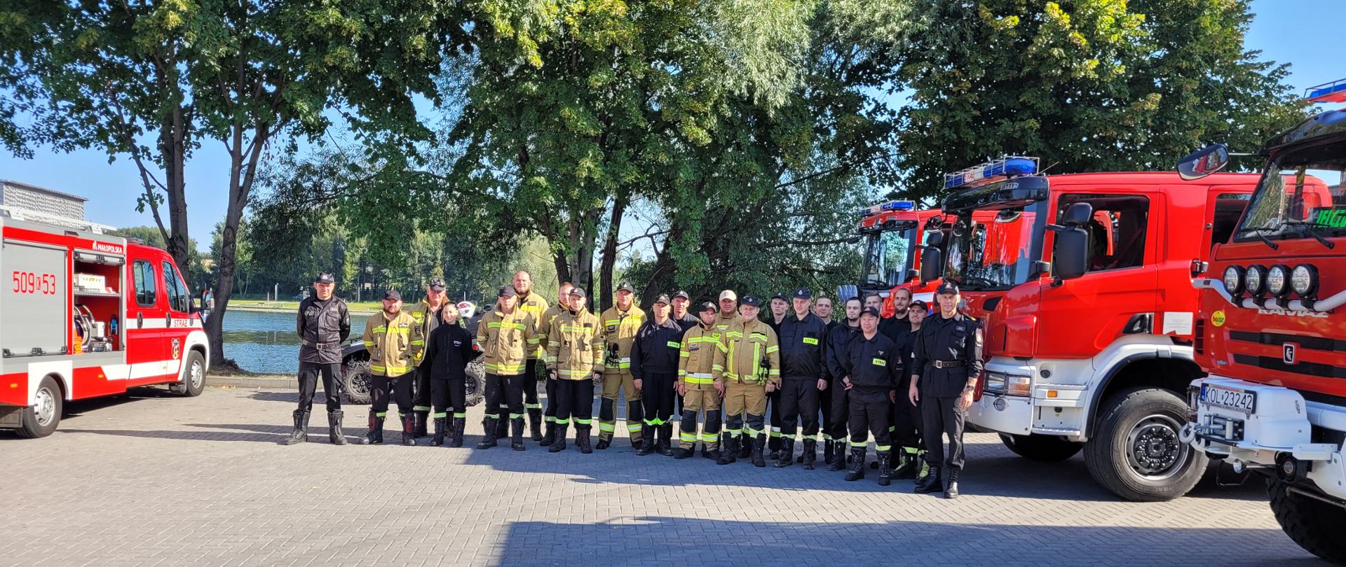 Ćwiczenia plutonu pompowego z terenu powiatu olkuskiego