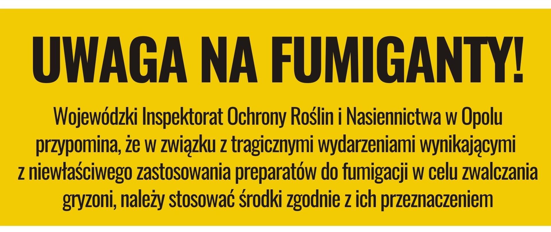Zdjęcie przedstawiające plakat dotyczący zasad stosowania fumigantów