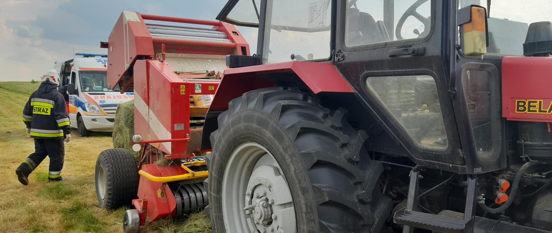 Wypadek podczas prac polowych
