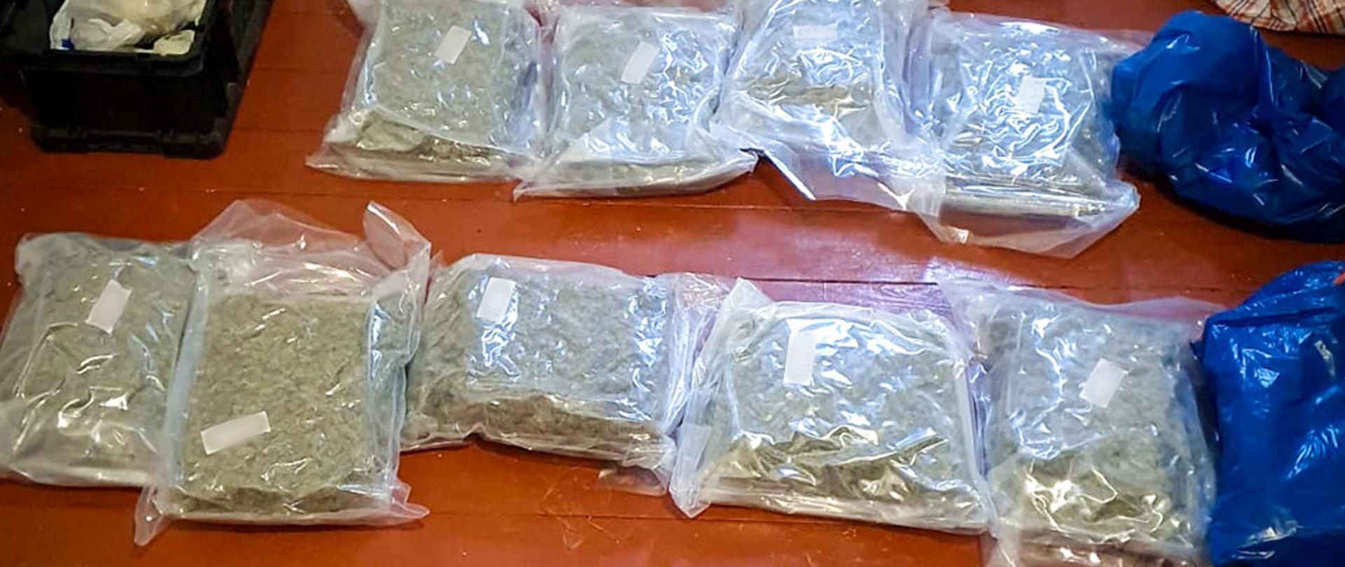 Małopolski pion PZ PK przedstawił zarzuty 3 osobom za posiadanie 110 kg marihuany 