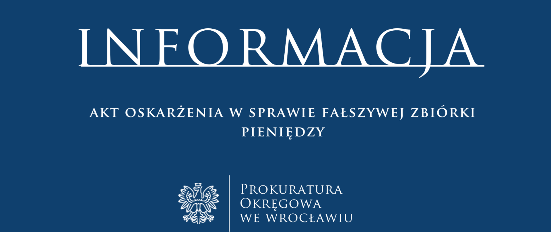 Akt oskarżenia w sprawie fałszywej zbiórki na leczenie guza mózgu. 