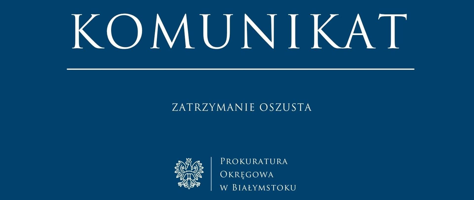 Zatrzymanie oszusta