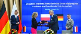 Zdjęcie z podpisania umowy o współpracy w ramach Polsko-Niemieckiej Fundacji na rzecz Nauki