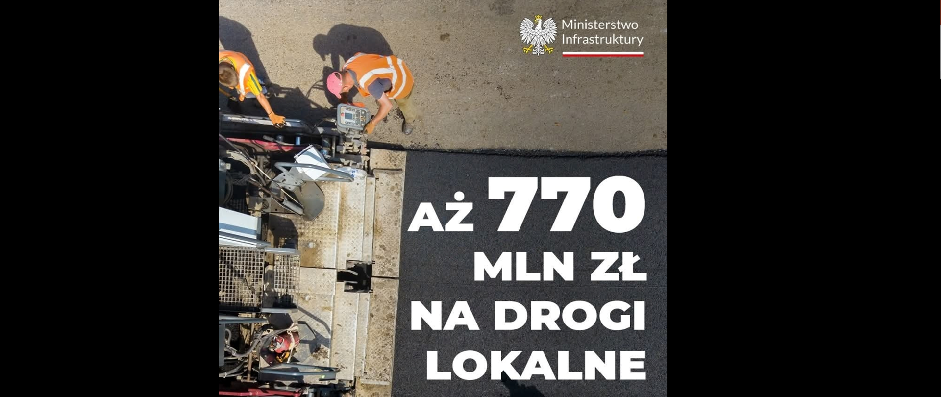 Aż 77 milionów złotych na drogi lokalne - infografika z Ministerstwa Infrastruktury. 