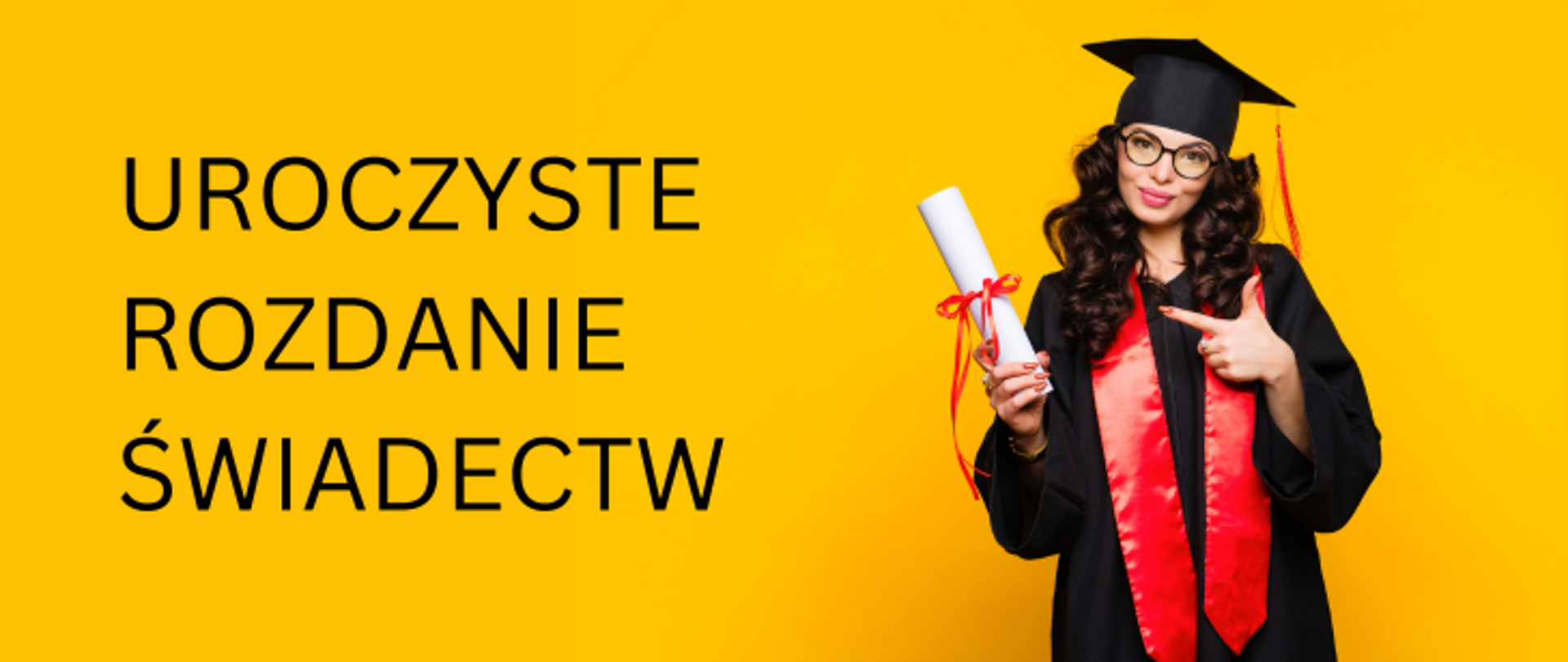 Baner rozdanie świadectw