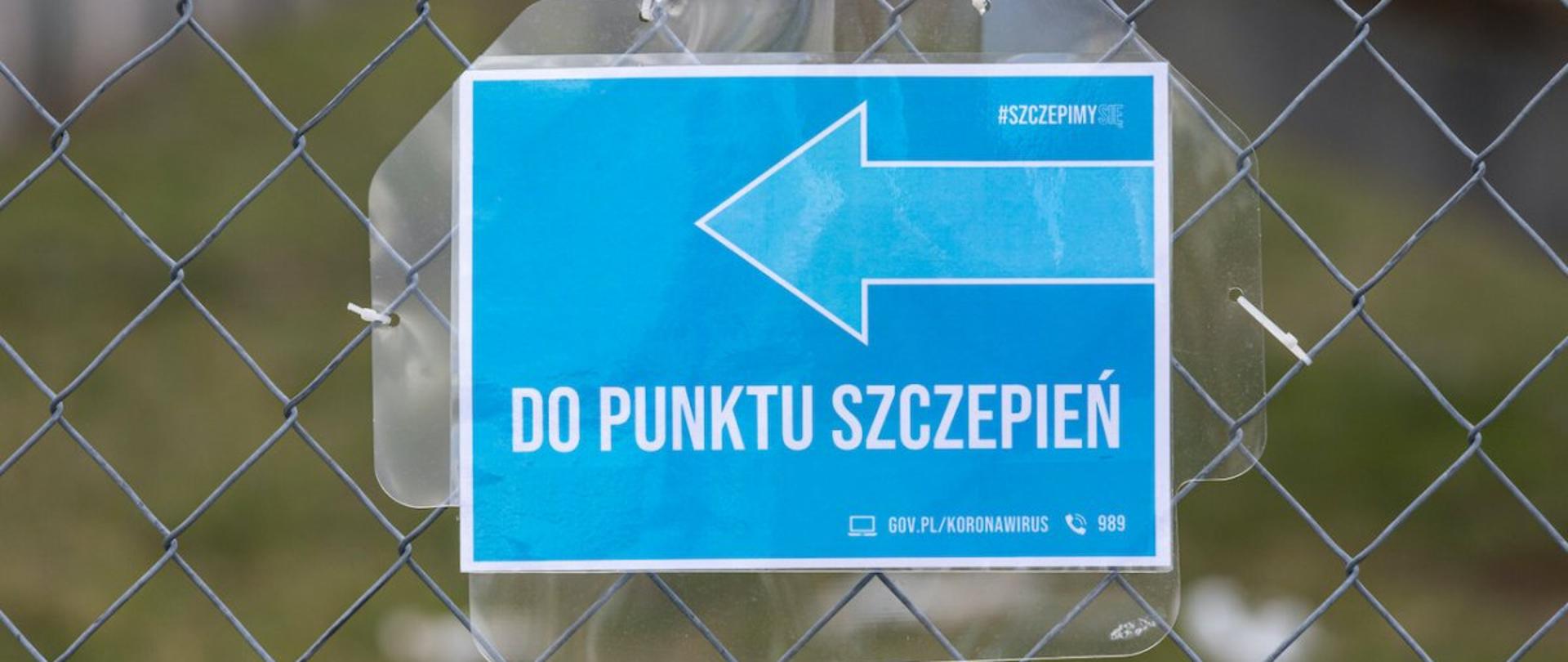 Napis do punktu szczepień