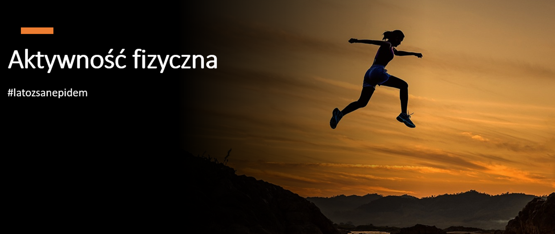 Grafika przedstawia kobietę, która pokonuje przeszkody podczas biegu górskiego