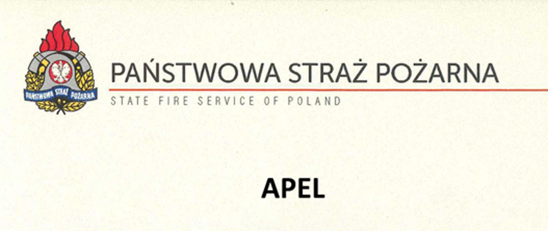 Apel Komendanta Głównego PSP