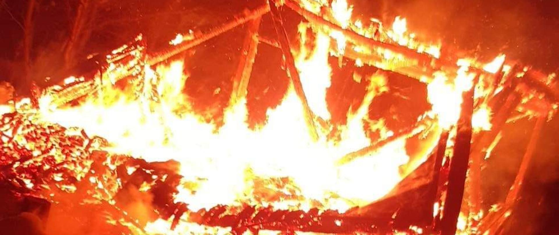 Pożar bacówki w Spytkowicach