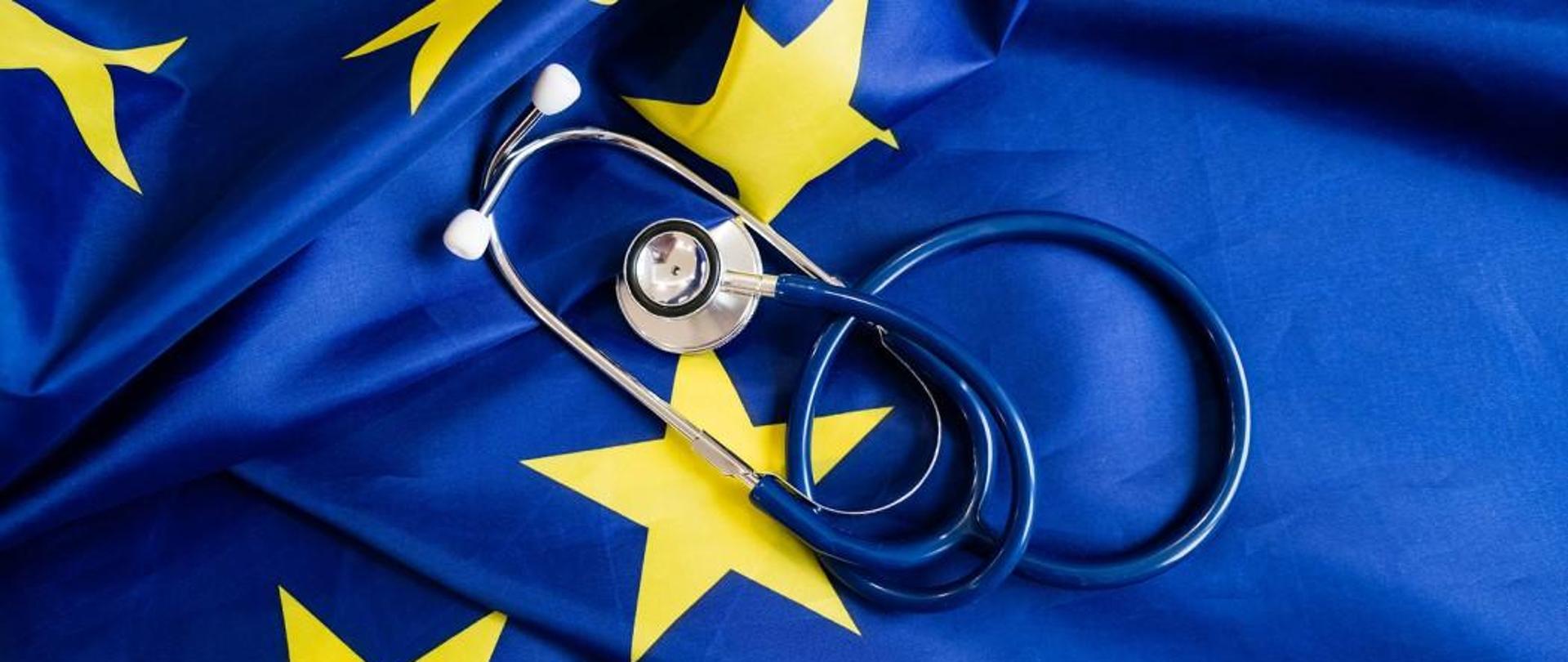 Stetoskop z flagą Unii