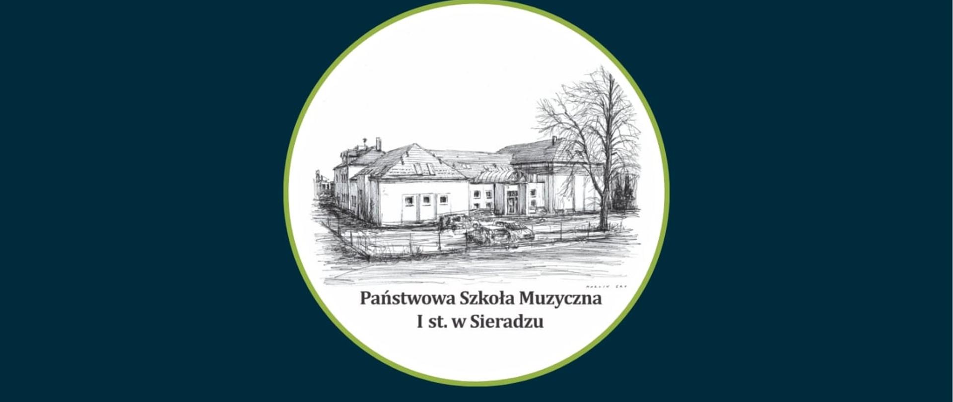 Plakat granatowe tło, u góry na środku okrągła grafika Państwowej Szkoły Muzycznej I stopnia w Sieradzu. Pośrodku żółty napis: XVI Muzyczne Spotkania Najmłodszych Pianistów. Poniżej na żółtym tle data: 17 grudnia 2026 r. Na dole po prawej stronie okrągłe zdjęcie klawiatury fortepianowej i dziecięcych grających rąk. Obok biały napis: Sala Koncertowa PSM I st. w Sieradzu. Na samym dole pośrodku na białym tle grafika i logo Towarzystwa Muzycznego "Fermata". 