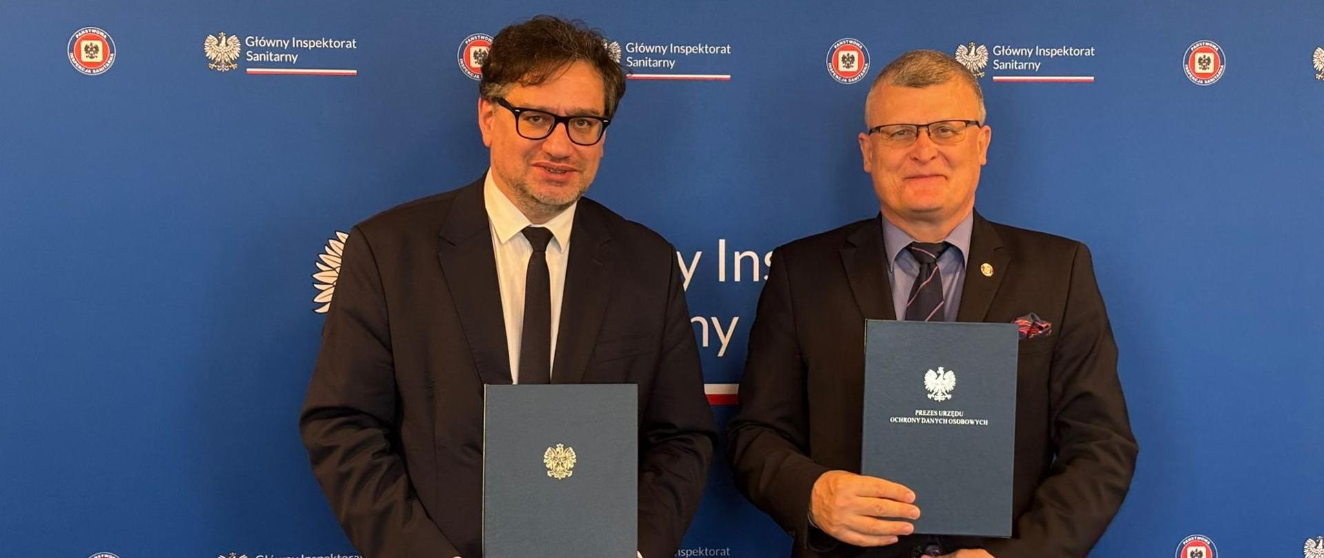 Główny Inspektor Sanitarny dr n. med. Paweł Grzesiowski podpisał wraz z Prezesem Urzędu Ochrony Danych Osobowych Mirosławem Wróblewskim porozumienie o współpracy w zakresie ochrony prywatności i danych osobowych.