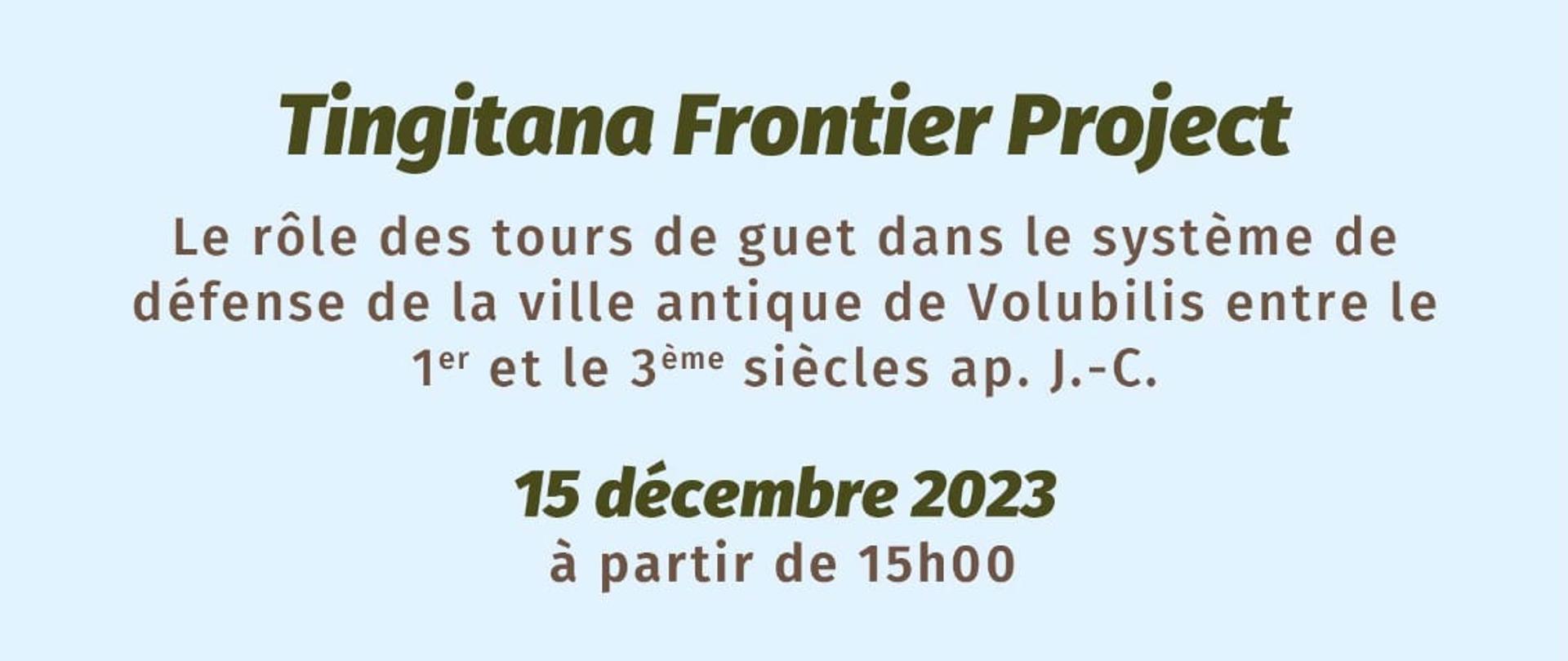 Tingitana Frontier Project