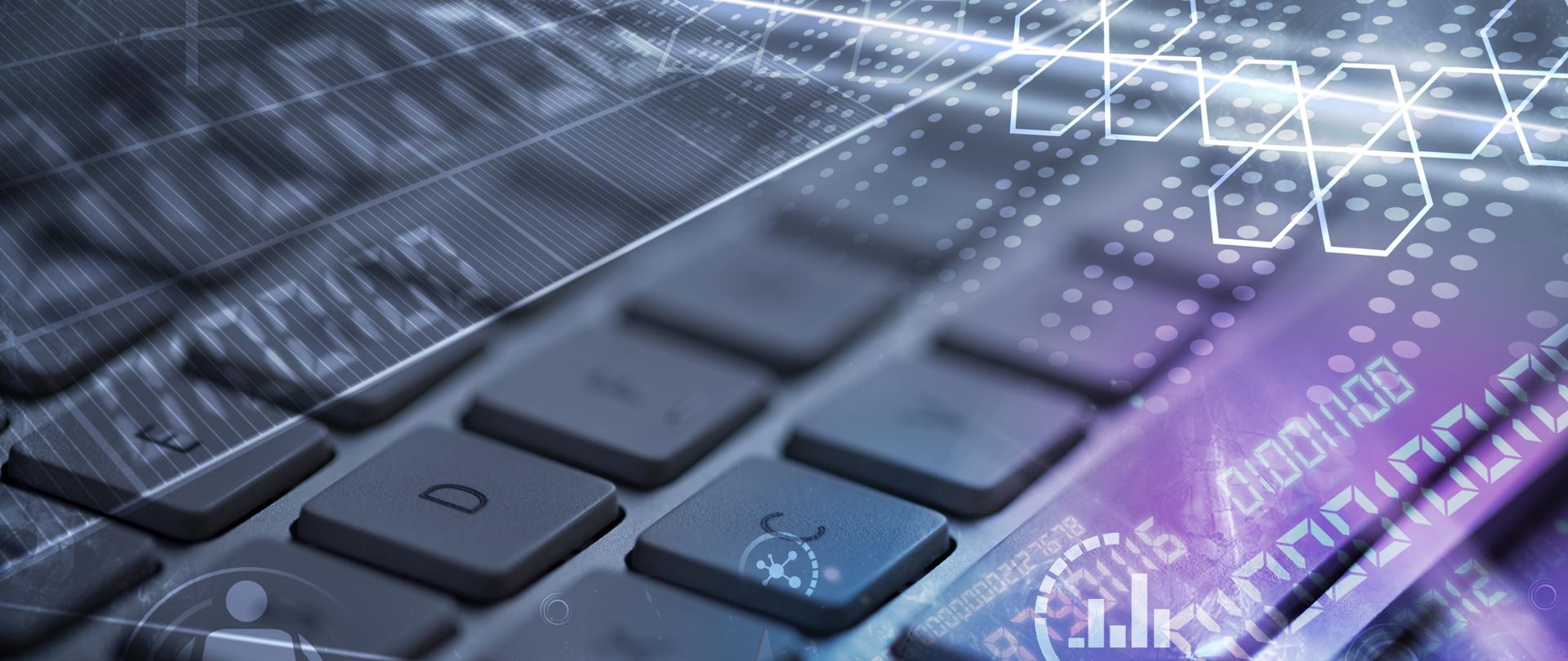 Klawiatura komputera, wykresy, cyfry