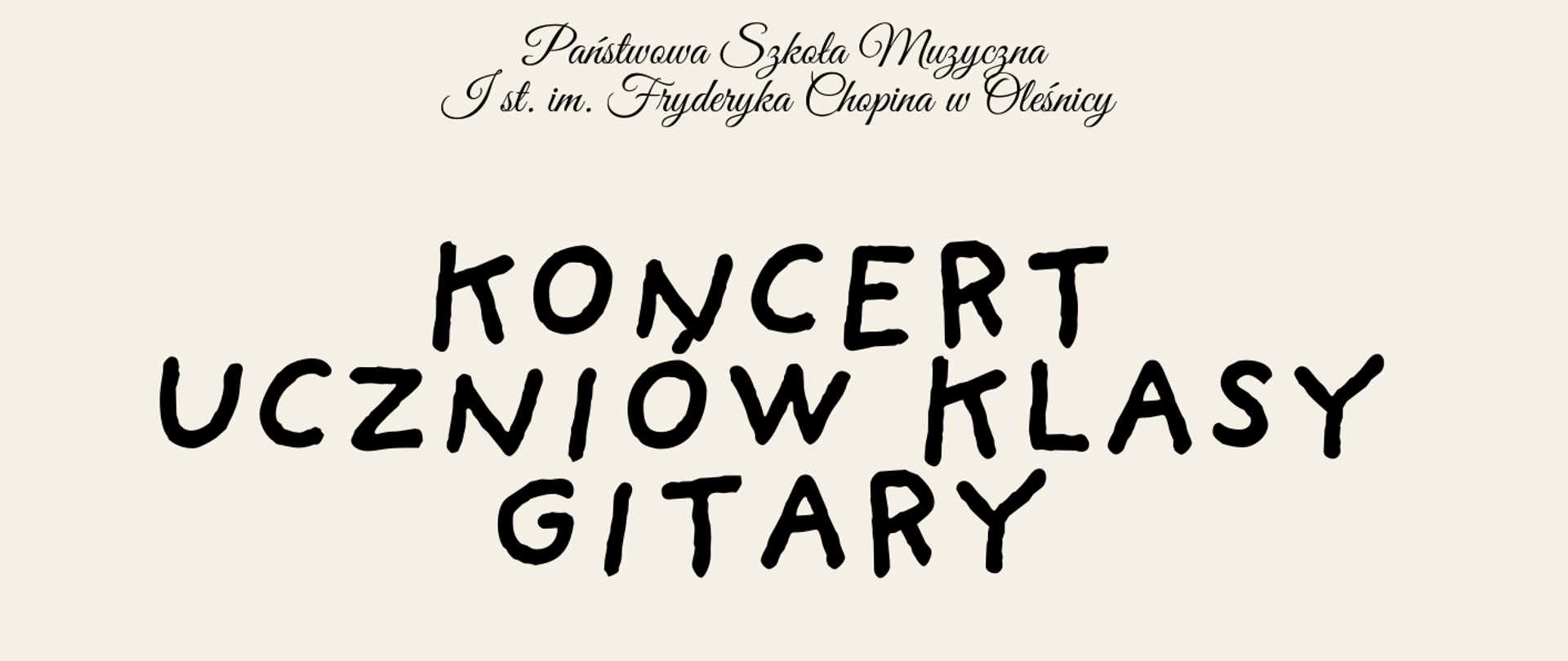 Koncert uczniów klasy gitary