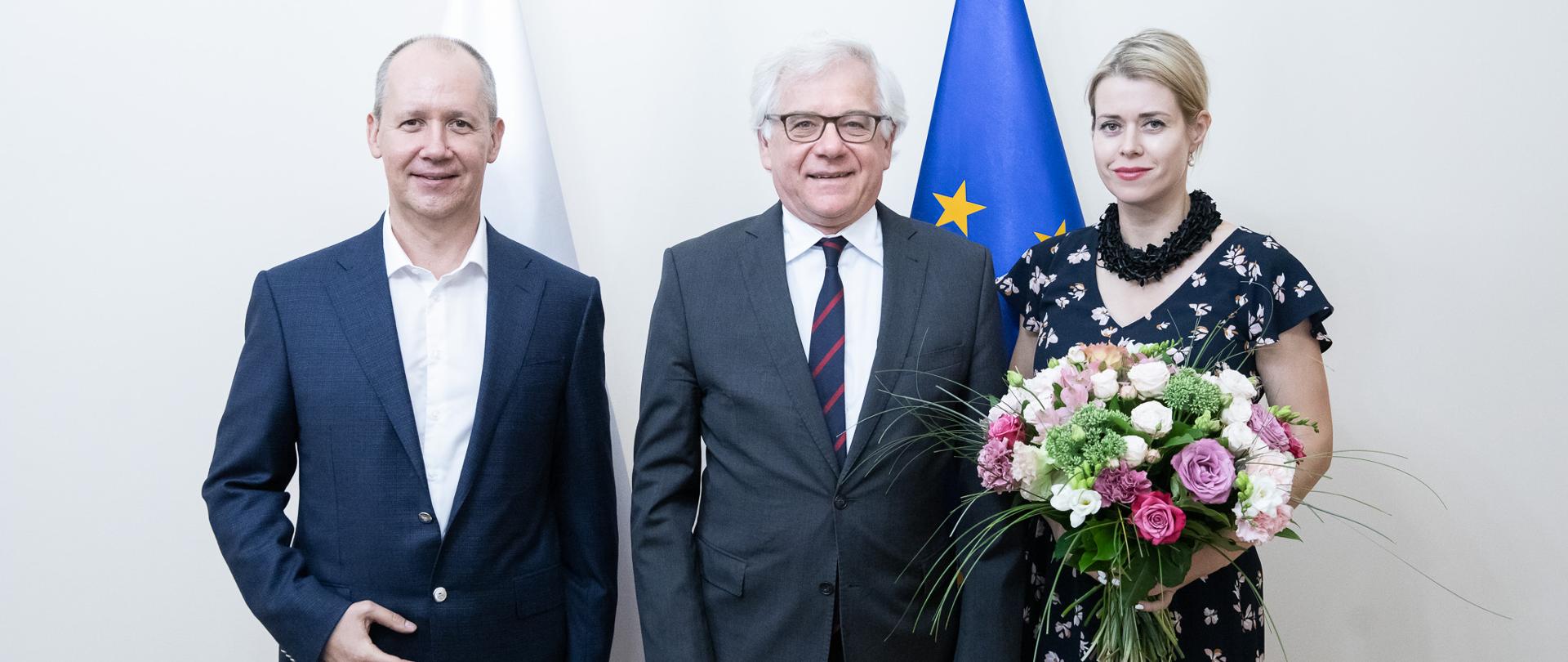 2020.08.19 Warszawa . Minister Jacek Czaputowicz . Spotkanie z Weranika Capkala i Waler Capkala z Bialorus .
Fot. Tymon Markowski / MSZ